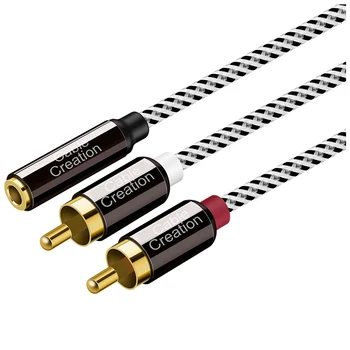 

3.5MM to RCA Stereo Audio Y Splitter, 2RCA Male to 3.5MM Female Cable for TV,Smartphones, MP3, Tablets, Speakers,Home Theater