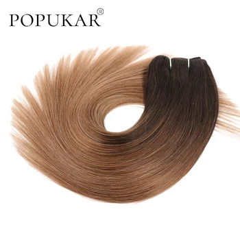 

Popukar Straight Human Hair Weft 14Inch 22Inch Three Tone Color 1b/6/27 Ombre Human Hair Weave Cheap Remy Vietnamese hair