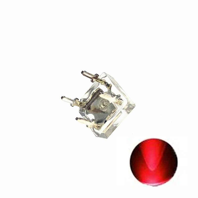 100 Piezas LED Piraña 5mm Blanco - Diodos De Alta Intensidad, 4 Pines, Ángulo 110°-120°, Ideales Para Proyectos Y Reparaciones