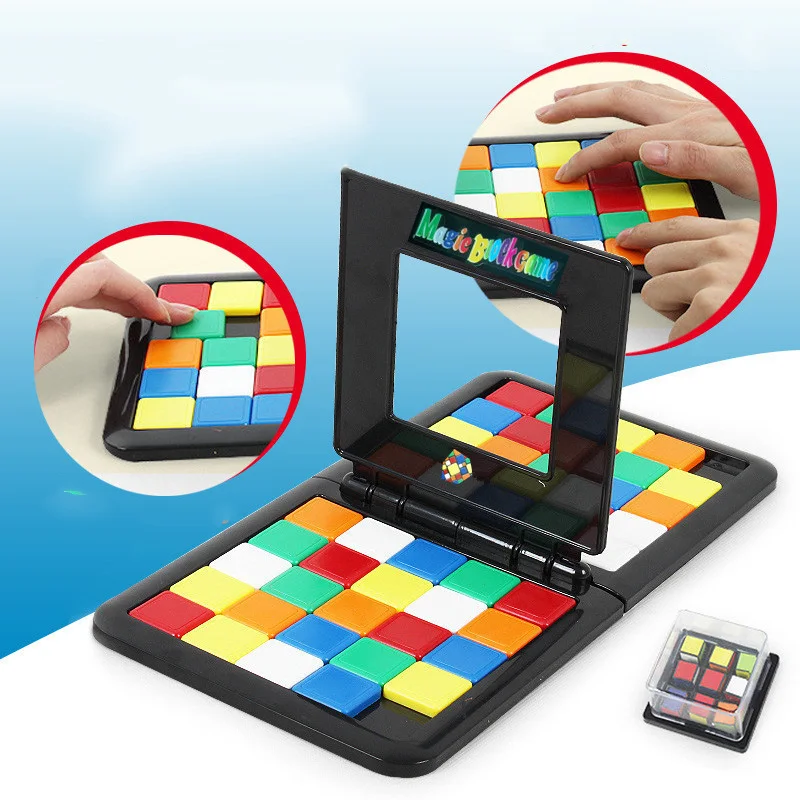  Colorful Puzzle Cube 3D Puzzle Race Cube Board Running Game Kids Adults Interesting Table Game Educ