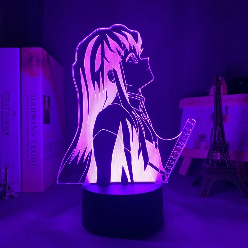 nite light Kimetsu no Yaiba Muichiro Tokito Led Night Light for Bedroom Decor Gift Nightlight Anime 3d Lamp Muichiro Tokito Demon Slayer portable night light