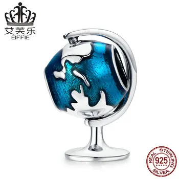 

Globe Diy accessories letter beads for jewelry making Fit charms pandora bracelet silver 925r original