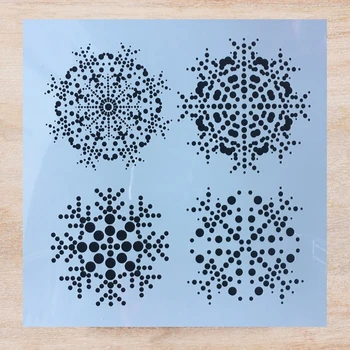 

30*30cm Mandala Snowflake Four DIY Layering Stencils Wall Painting Scrapbook Coloring Embossing Album Decorative Template