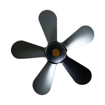

Aluminum Low Noise Modern Winter Burner Warm Energy-Saving Living Room Wood Stove Heat Powered Efficient Fireplace Fan 5 Blades
