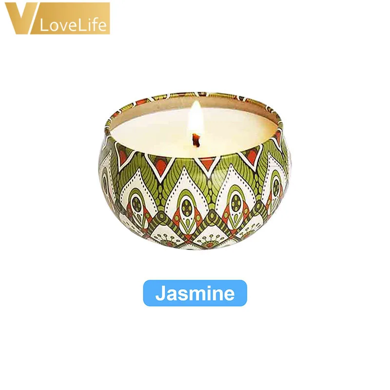 Jasmine Соевый воск для аромата комаров Цитронелла ароматические свечи Bougie Parfum эфирный аромат масло свеча романтическая ароматерапия сделай сам - Цвет: Jasmine