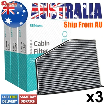 

3x Car Pollen Cabin Aircon Filter For Volkswagen Eos CC Beetle Skoda Superb Yeti Audi A3 Q3 TT 1K0819644A 1K1819653A JZW819653B
