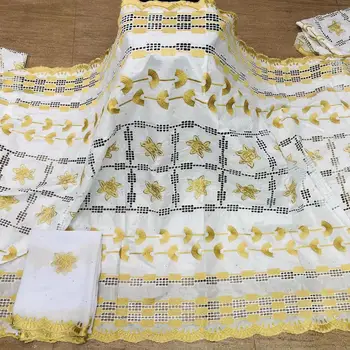 

2020 Bazin Riche Lace Fabric High Quality Hollow Out African Lace Fabric With Stones Hot Sale Laces For Wedding Party Dress HLBZ