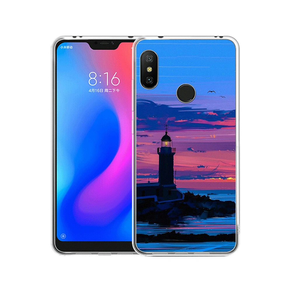 Мобильный телефон чехол для Xiaomi Redmi Note 8 6 7 5 Pro 4 4X 5A Lighthouse Cute|Бамперы| |