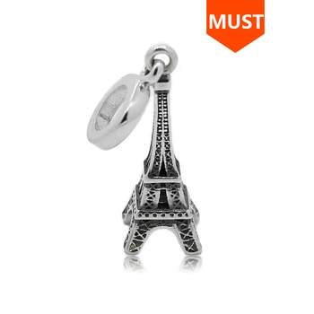 

Fit Authentic Europe charms silver 925 original Antique Eiffel Tower Coffee cup Purse Cross Perfume bottle Bracelet Beads Gift