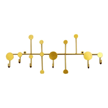 

HOT-Polka Dot Wrought Iron Decorative Wall-Mounted Key Holder Wall Storage Hook Iron Hook for Living Room Door Entrance Porch Go