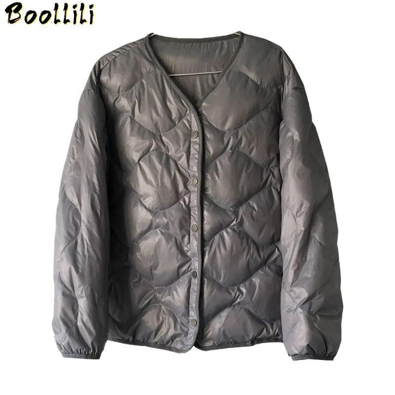 

Белая куртка Boollili на 90% утином пуху, женская одежда, зимнее пальто 2023, Женская Корейская короткая пуховая куртка, женская теплая парка