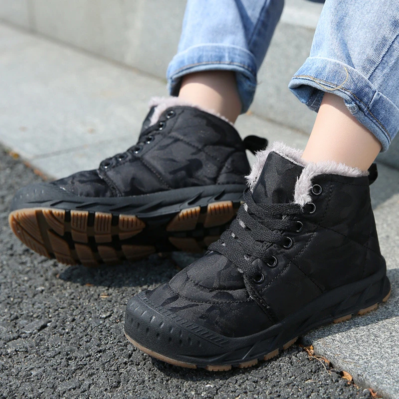 Kinderen Winter Schoenen Jongens Warm Pluche Fur Sneakers Voor Meisjes Mode  Waterdichte Sport Kids Loopschoenen antislip Sneeuw schoeisel|Hardloop  Schoenen| - AliExpress