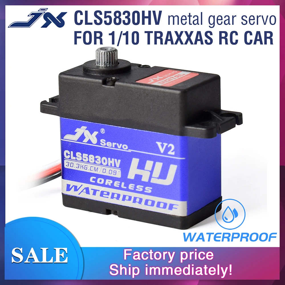 JX CLS5830HV 30KG 풀 메탈 방수 HV 코어리스 서보 1/10 Traxxas TXR4 Rc4wd RedCat HPI
