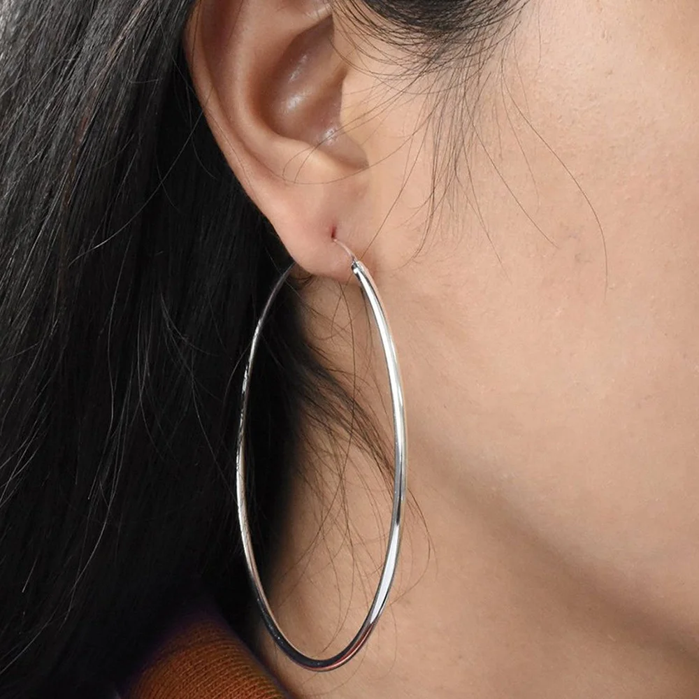 

Earrings for Women Stainless Steel Big Large Hoop Gold Earrings Boho Korean Fashion Jewelry Dianty Couple Friends Statement Gift