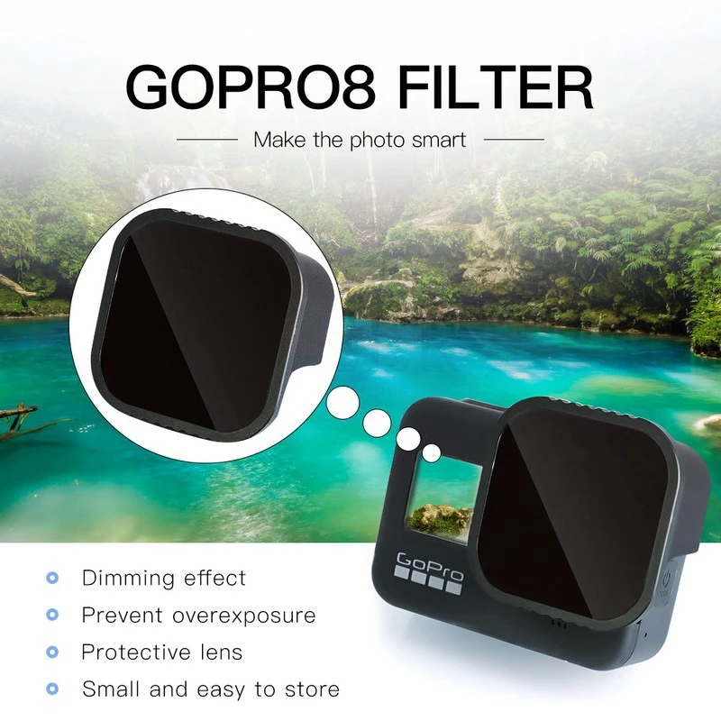 4 Pack Filter Set ND Lens Protector Filter(ND8 16 32)+ CPL Filter for Gopro Hero 8 Black Hero 8 Camera Accessories