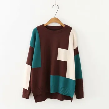 

Plus size O-Neck Knitted casual ladies oversize sweater wool female sweater women womens sweaters 2019 winter