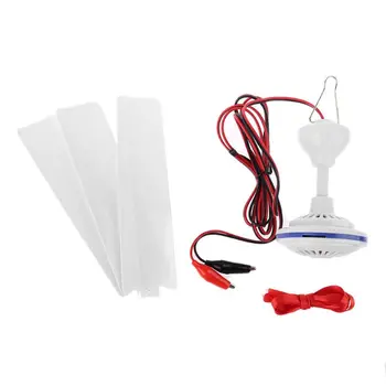 

DC 12V 6W Ceiling Fan Air Cooler 3 Leaves Fan for Car Bed Camping Outdoor Tent