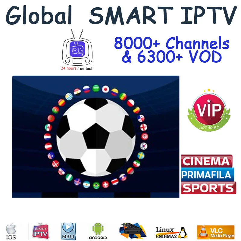 

World 8000+Live Europe IPTV Brazil French Spain Dutch Arab Portugal UK IPTV Subscription Free Test sports android TV box PC