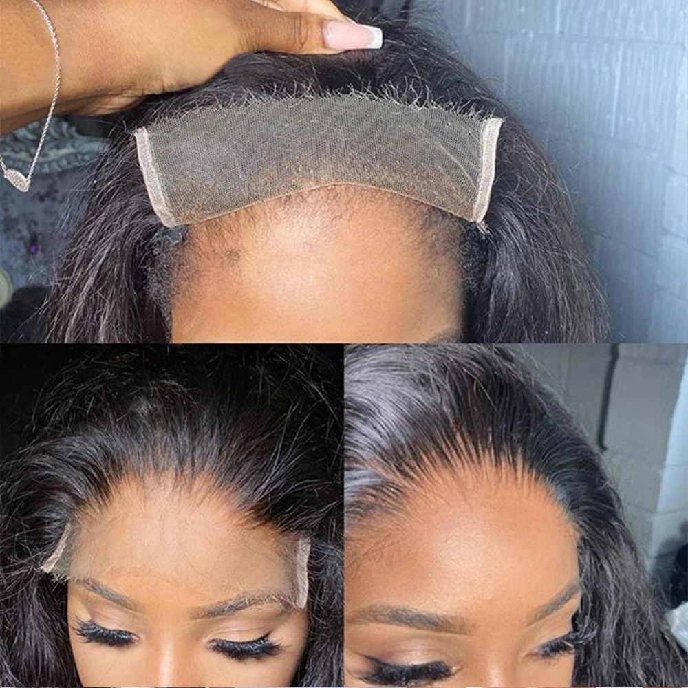 Transparentes do Laço do Frontal do Laço de hd Frontais do Laço Frontal do Laço em Linha Perucas do Cabelo 13*4 para as Mulheres Perucas Completas Peruca Reta Humano 1 Apliques com cabelo humano