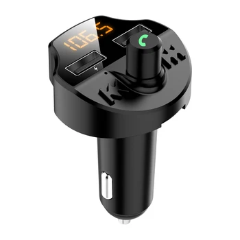 車の空気ベント電話ブラケットfm bluetoothハンズフリー2で1デュアルポータブル自動車電話の充電器のbluetooth usb充電器ホルダー