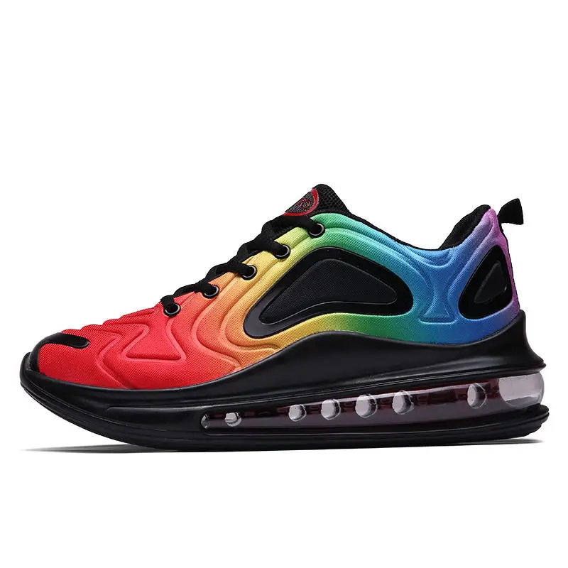 VESONAL; Новинка года; сезон весна; кроссовки в стиле хип-хоп с воздушной подушкой; Мужская обувь; Уличная Повседневная дышащая мужская обувь; удобная прогулочная обувь - Цвет: 720 rainbow