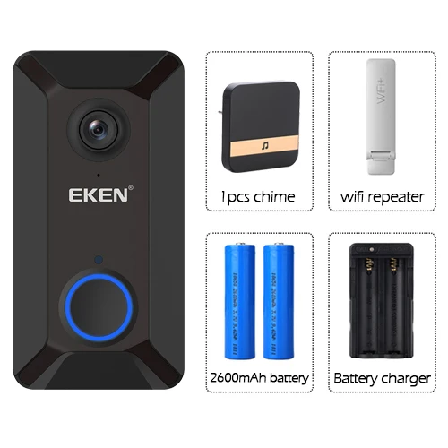 V6 Option6 V6 смарт беспроводной 720P wifi видео дверной звонок камера Облачное хранилище дверной звонок cam Водонепроницаемый домашний охранный Колокольчик для дома - Цвет: V6 Option6