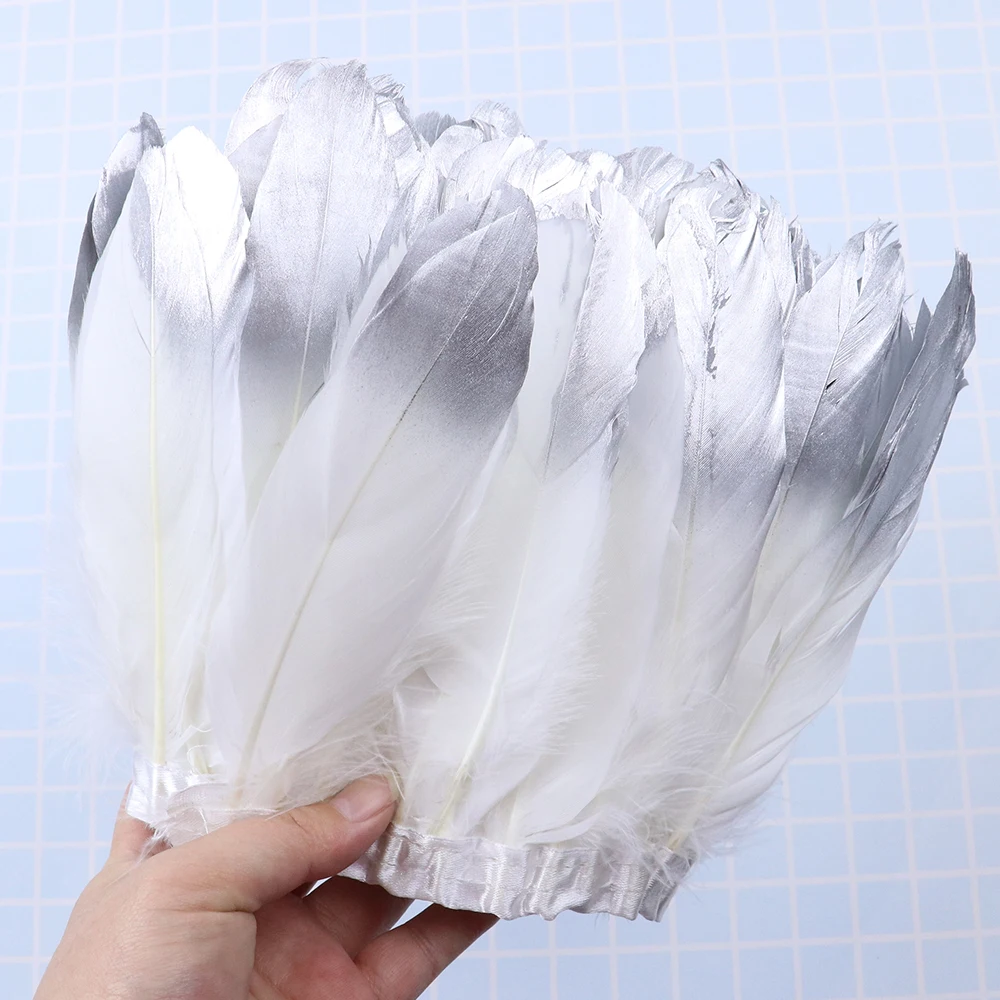 Goose Feathers 15-20cm 1Meter/lot For Party Dresses Decoration Craft