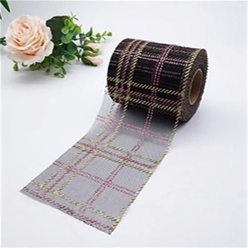 black 25 Yd блестящая золотая решетка Тюль Блестки Ткань Сделай Сам детское шоу свадебное украшение свадебные подарки аксессуары для волос на Рождество Декор - Цвет: black