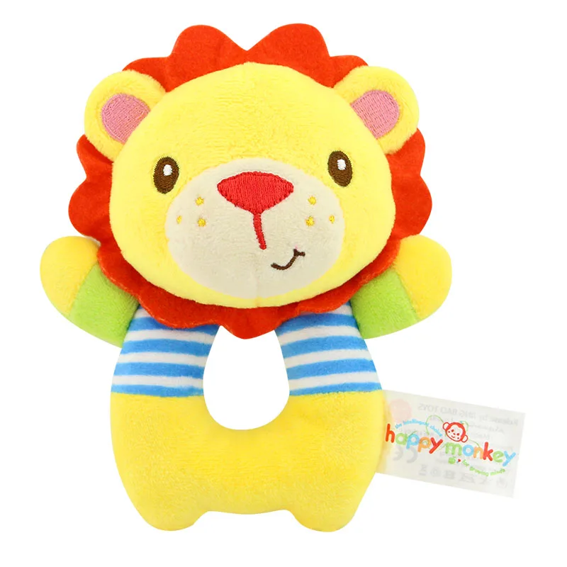 lion Высокое качество Детские плюшевые игрушки мягкие Очаровательные животные колокольчик куклы утешительные игрушки для младенцев - Цвет: lion