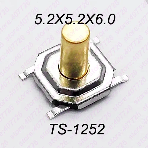 H 6.0mm bag packing 1000 шт. металлический такт переключатель 5,2x5,2 мм H = 1,5/1,6/1,7/1,8/2,0/2,3/2,5/3,0/3,2/3,5/3,8/4,0/4,3/5/6 /7/8/9 мм 4Pin SMD для монтажа на печатной плате - Цвет: H 6.0mm bag packing