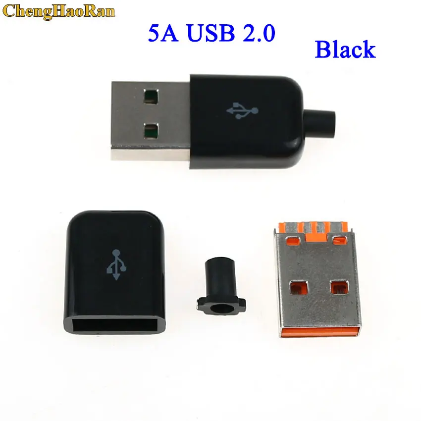 MA-664 ChengHaoRan 100 набор типа A Мужской Женский USB 4 контактный разъем пластиковая крышка type-A DIY наборы usb 2,0 jack - Цвет: MA-664