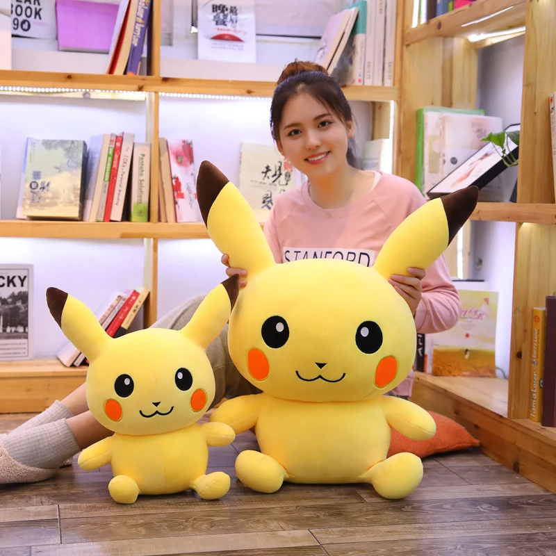 Explosion style cute anime cartoon animal fashion pikachu plush toy doll pillow doll home sofa decoration skin-friendly fabric g