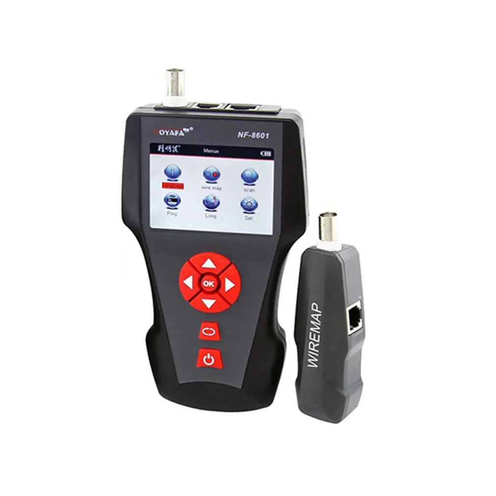 NF-8601A Профессиональный кабельный тестер/сетевой тестер PING test POE тест перекрестный тест