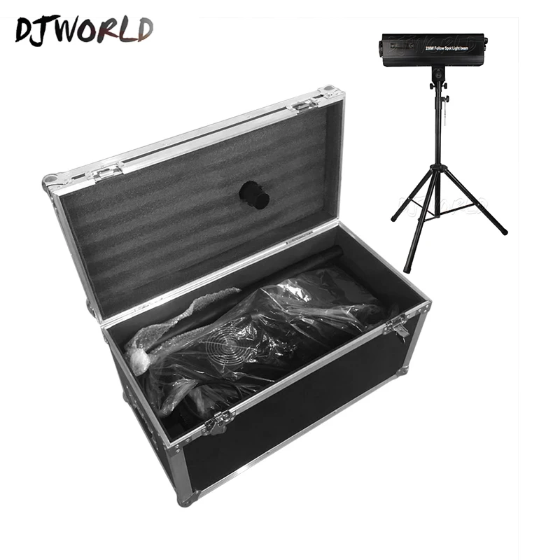 

Djworld Flight Case LED 230W Follow Spotlight Easy to carry Stage Effect Lighting convenient For Dj Disco Party TV Studio Show