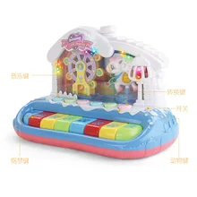 Детский музыкальный инструмент раннее образование электронная клавиатура ветряная мельница музыкальные огни детские электронные колесо обозрения пианино ребенок