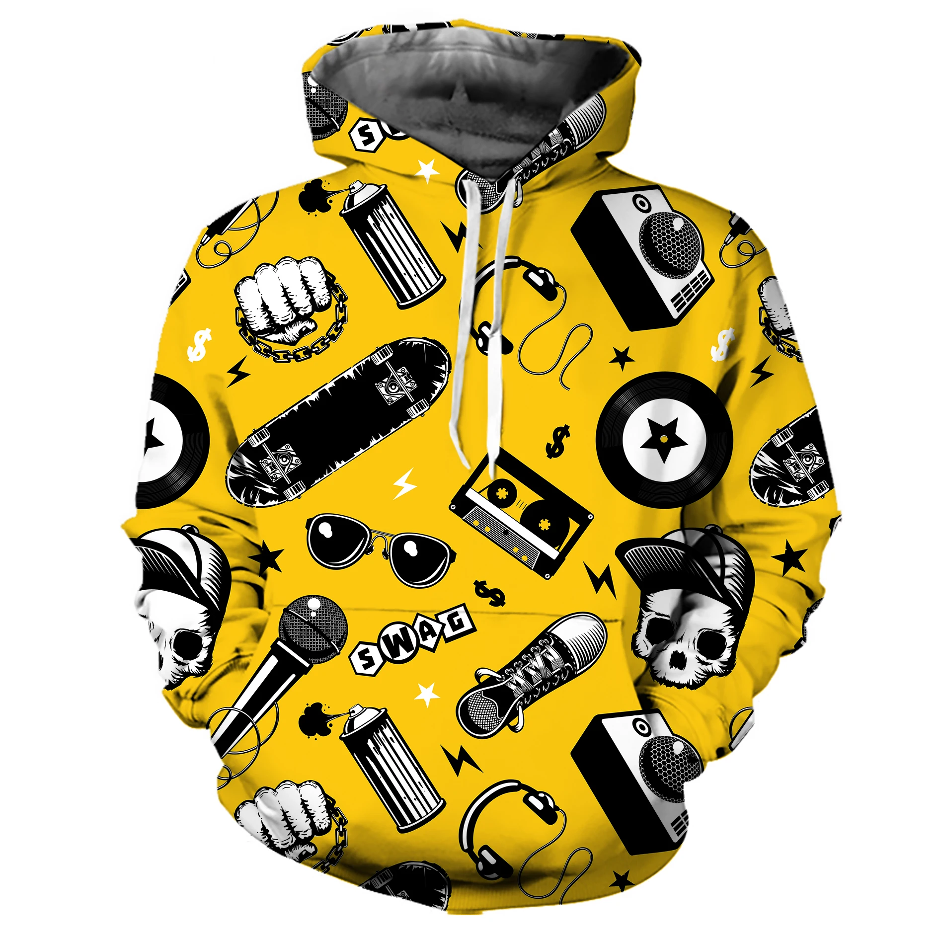 

REAL American US SIZE Fashion High Quality Swag Rap Hip Hop Sublimation Printing Plus Size 5XL 6XL Hoodies