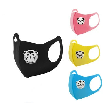

Chlidren Masks Fashion Kids Cute Cartoon Animal Face Mouth Protection Cotton Masks With Valve Print Anti-dust 100% Cotton