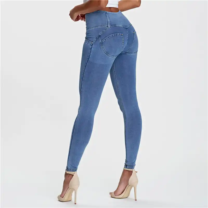 high rise push up jeans