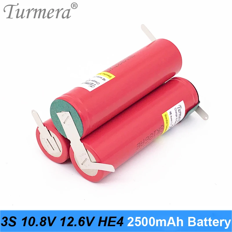 3S 10,8 V 12,6 V литиевая батарея 18650 HE2 2500mah 20A 35A разрядный ток для отвертки батареи и Шурика(настройка