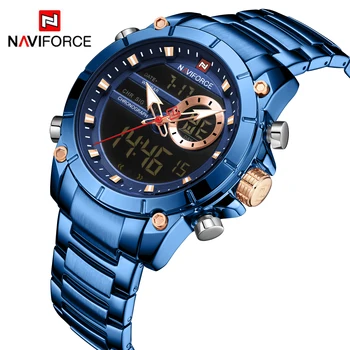 

NAVIFORCE Men Creative Watch Top Luxury Brand Quartz Military Wrist Watch Male Waterproof Dual Display Clock Relogio Masculino