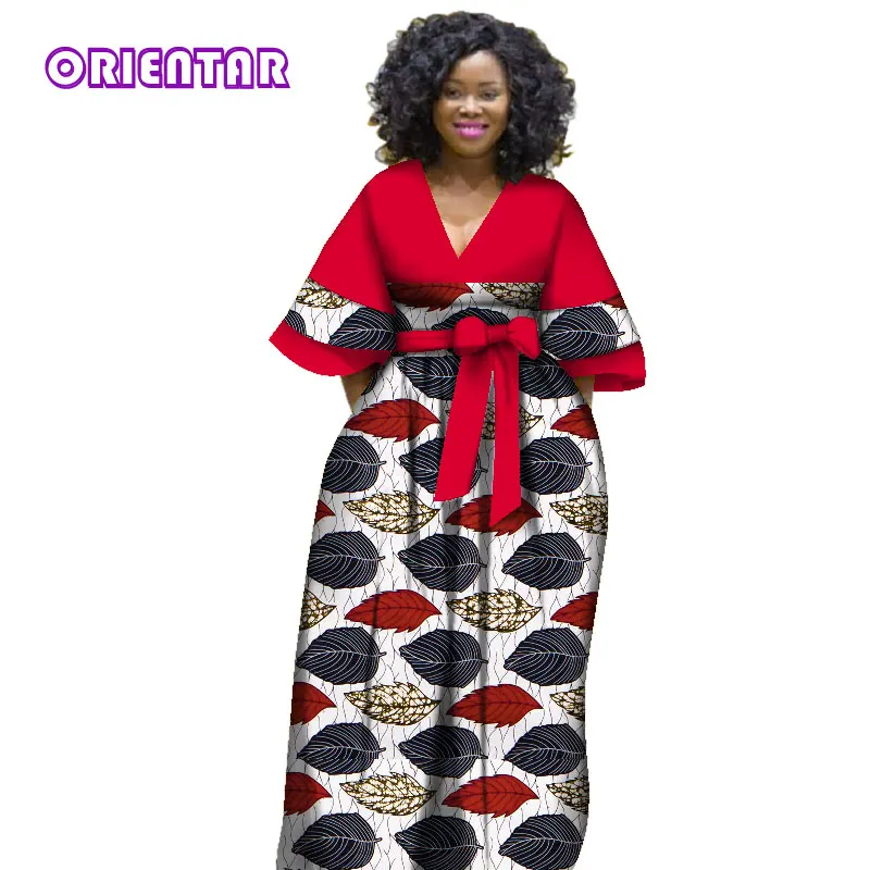 Африканские платья для женщин Базен Riche стиль Femme африканская одежда изящная леди Африканский принт размера плюс платье WY2841 - Цвет: 3