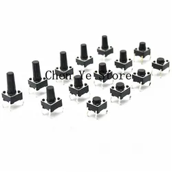 Free Shipping1000PCS 6*6*12H Tact Switch Tactile Push Button Switch Height 12MM 6X6X12MM DIP 4Pin micro switch 6*6