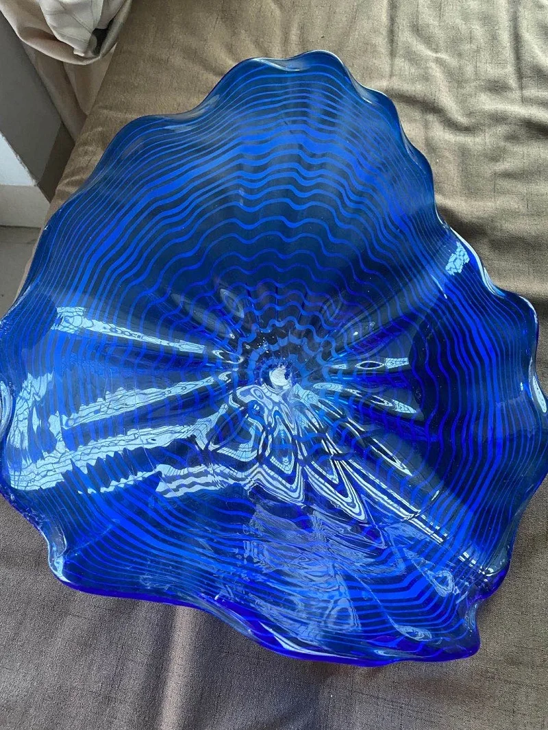 

Home Decor Hand Blown Murano Glass Plates Custom Made Hand Blown Glass Hanging Wall Plates