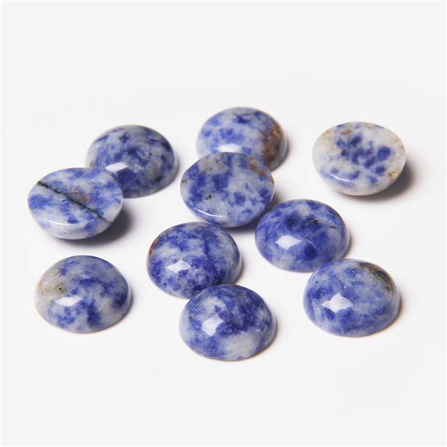 Round Natural Stone Cabochon Jewelry Making Finding Gem Agates Rings Crystal Cabochon Accessories DIY Handmade Wholesale