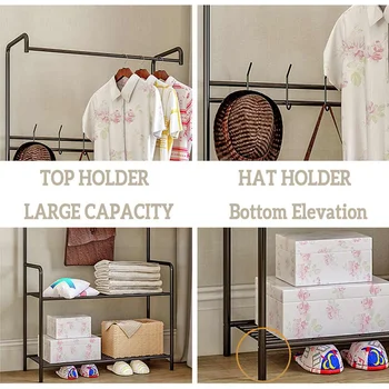 

New Colorful Simple Style Landing Clothing Holder Hanger Coat Rack Floor Standing Storage Shelf Clothe Hanger Rack Bedroom Furni
