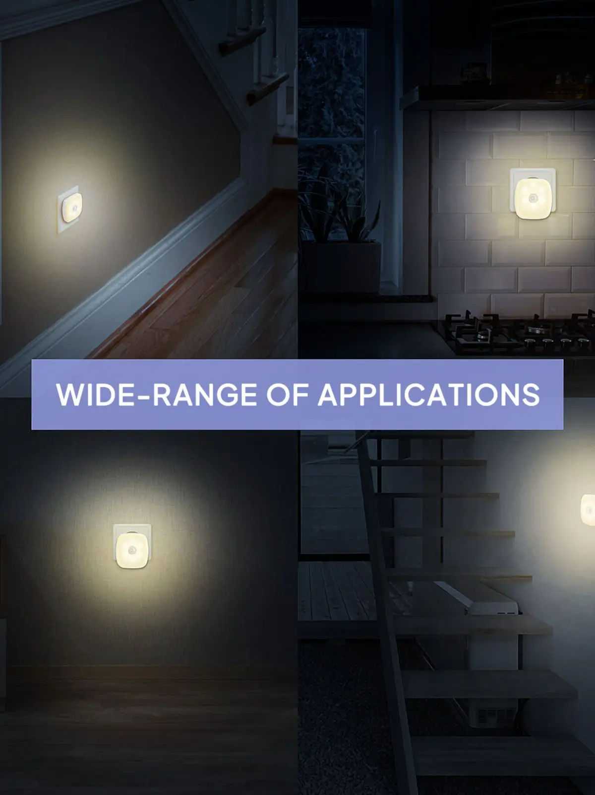 Night Light With EU Plug Smart Motion Sensor LED Night Lamp wall lights for home Children's  WC Bedside Lamp For Hallway Pathway cool night lights