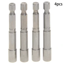 Utoolmart, 4 шт., 65 мм, длина 5,5 мм, 1/4 дюйма, размер хвостовика, магнитное шестигранное гнездо, ударная гайка, сеттер, драйвер, адаптер для бит
