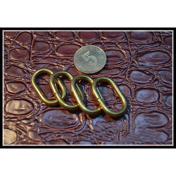 

5PCS Oval Open Rings Brass Connector Ring Handbag Buckle Clips Carabiner Purses Snap Hooks Carabiners Bag Accessories 16x10x3mm