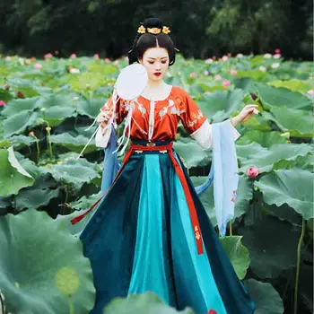 

Women Hanfu Chinese Ancient Traditional Fairy Tale Hanfu Dress Fantasia Female Cosplay Costume Fancy Dress For Lady Plus Size XL