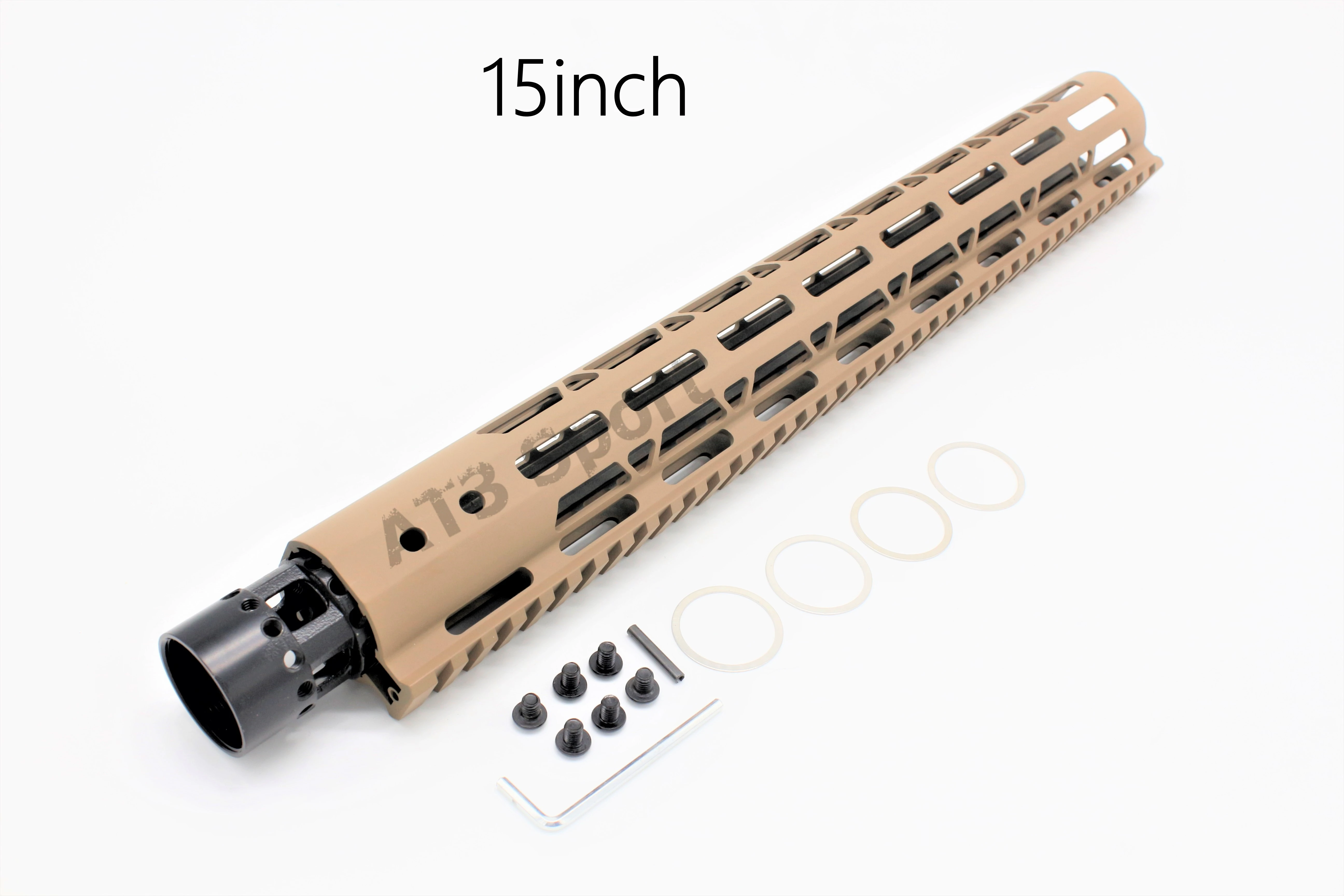 Светло-коричневый AR-15 M4 M-LOK MLOK 10/12/15''inch тонкий Поплавковый M-LOK прицел крепление с Алюминий или Сталь гайка